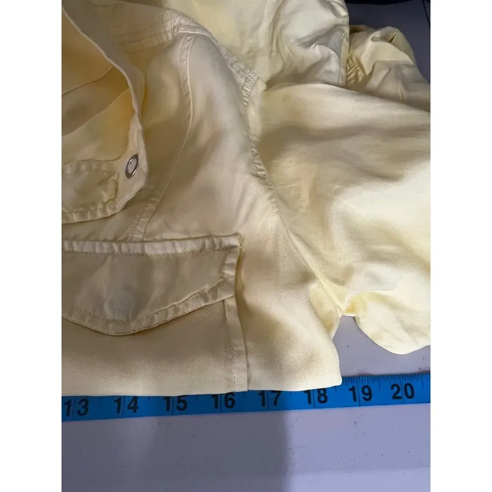 Sanctuary Jacket Womens Lightweight Snap Front‎ Utility Yellow Size M New